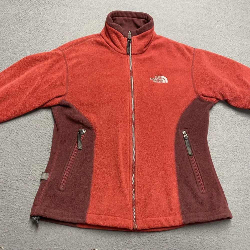 The‎ North Face Jacket Womens Medium Red WMS JAMMER JKT Fleece Full Zip Polartec
